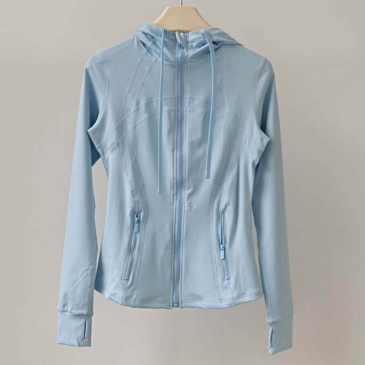 Pilates Yoga Wear - Damen Langarm-Yoga-Jacke Schlankmachender Fitness-Hoodie für Gym,
