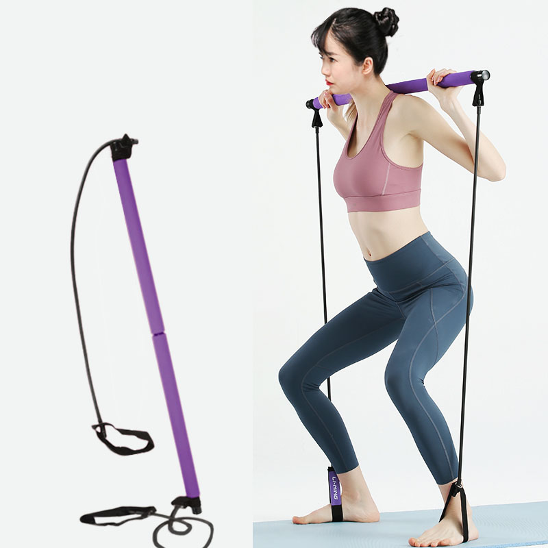 Pilates X Yoga - Yoga- und Pilates-Fitnessbar-Set, Heimübung, Dehnungsgürtel, klebbeständige