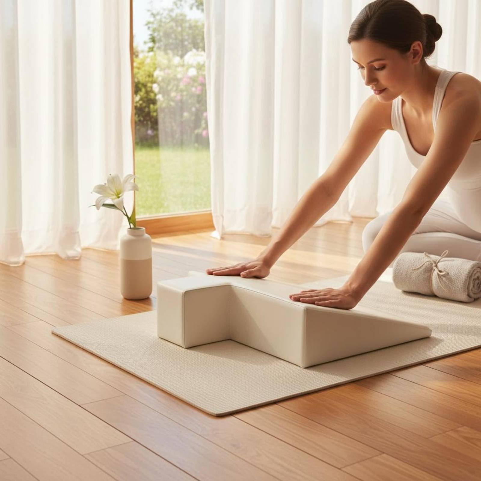 Pilates & Yoga En Talavera Raquel Díaz - Schwangerschafts-Stützkissen aus Dichtschaumstoff, Übungskissen, Fitness-Pilates-Zubehör für