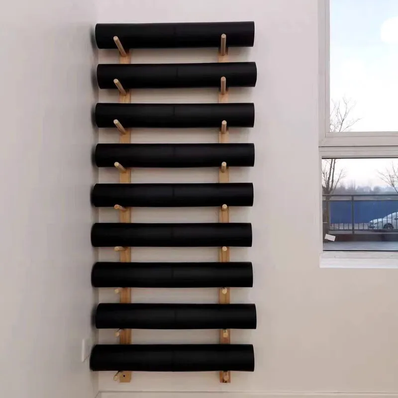 Pilates Yoga Garage - Yoga-Studio-Wandregal, großes Fassungsvermögen, hängendes Aufbewahrungssystem für
