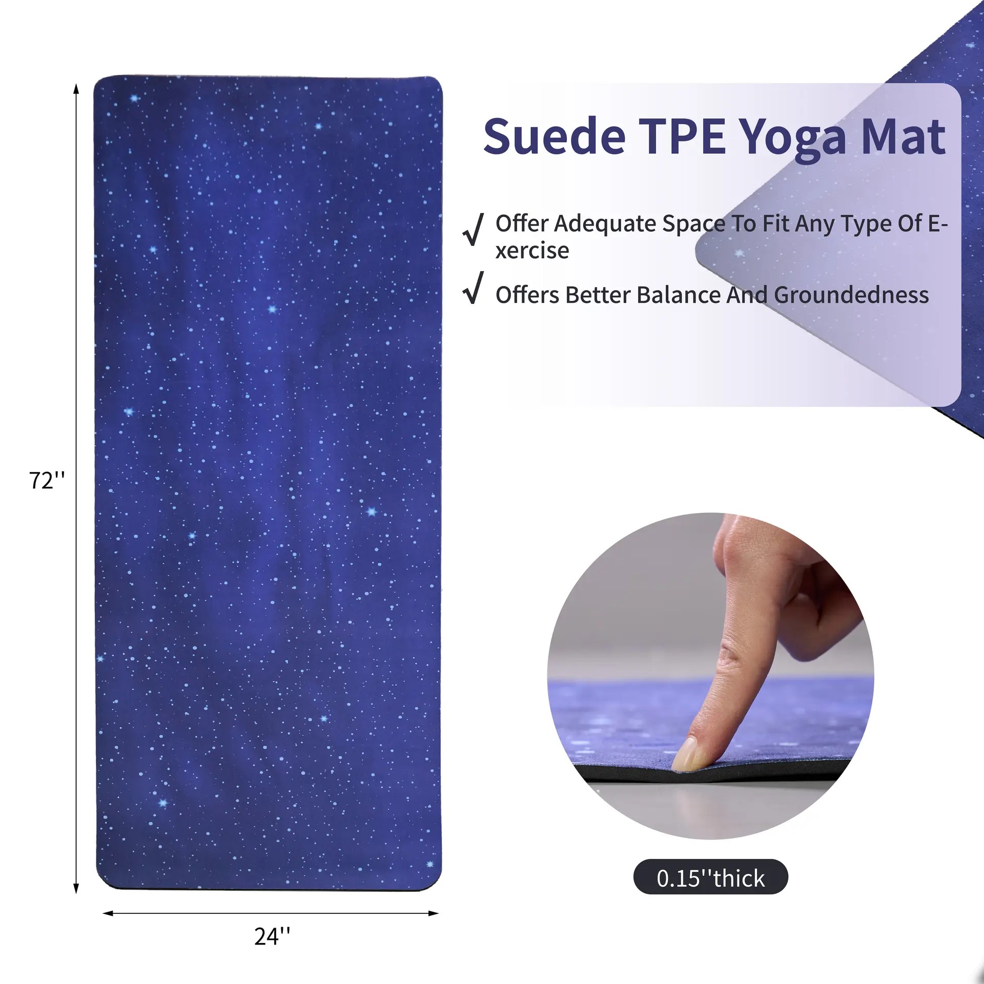 Bedruckte Rutschfeste TPE-Yoga – Pilates X Yoga Bewertung und Preis