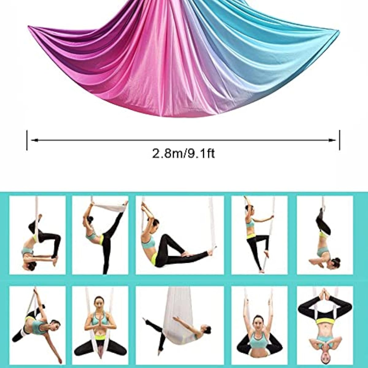 Aerial Yoga Hängematte 5M x 2, – Pilates Yoga Aerial Bewertung und Preis