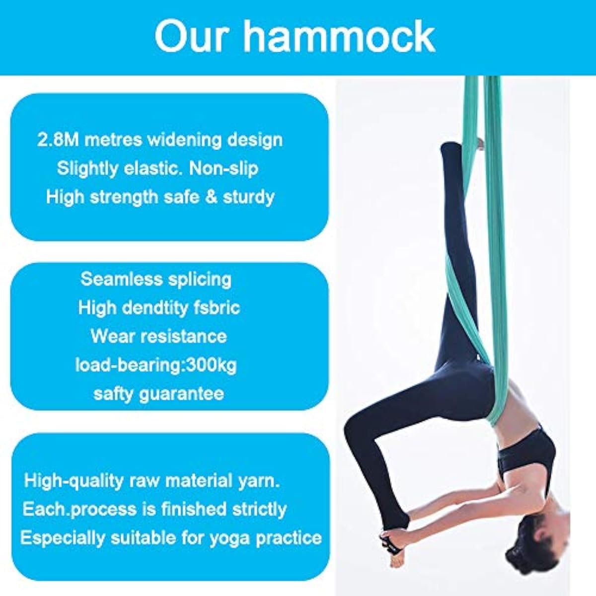 Aerial Yoga Hängematte 5M x 2, – Pilates Yoga Aerial Bewertung und Preis