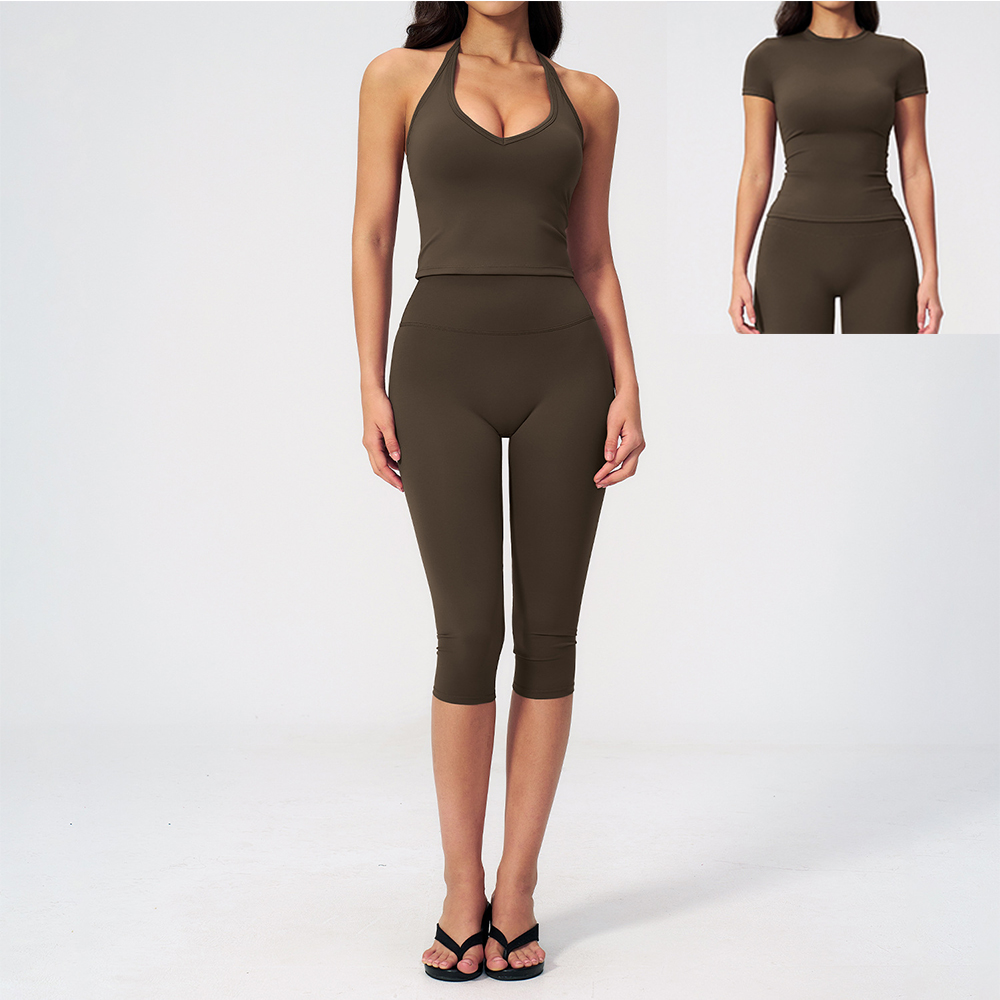 Damen Neckholder-Set mit Raffu – Pilates Yoga Legging Bewertung und Preis
