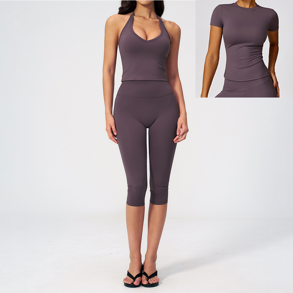Damen Neckholder-Set mit Raffu – Pilates Yoga Legging Bewertung und Preis