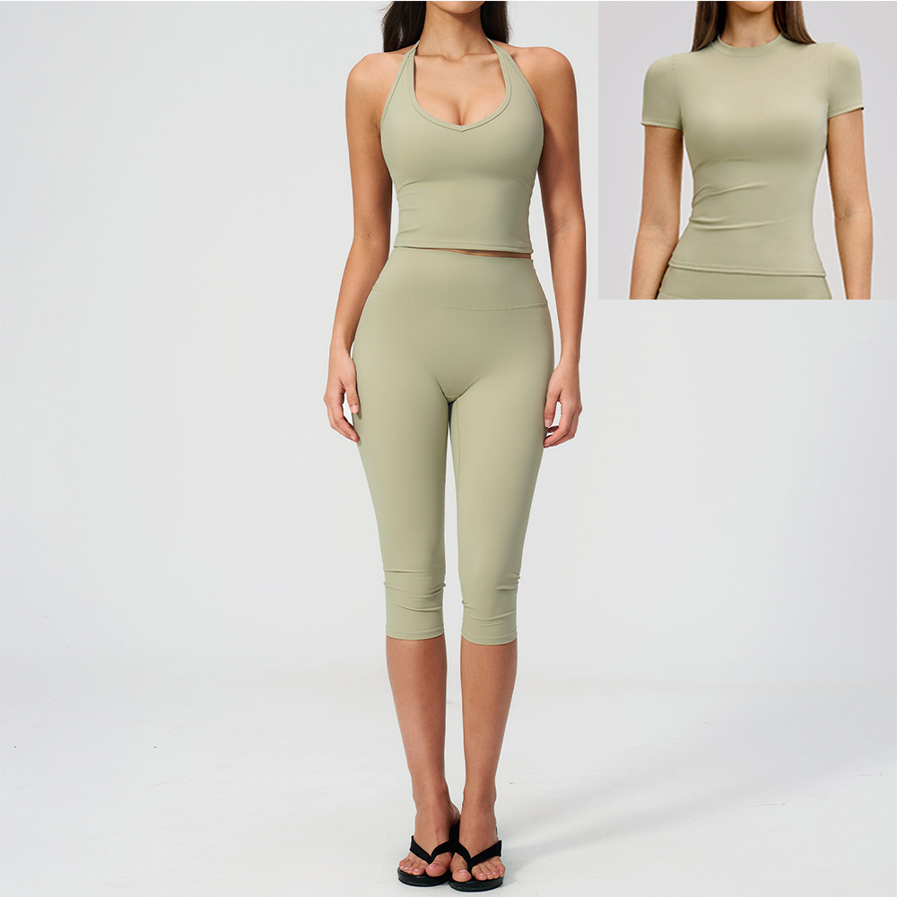 Damen Neckholder-Set mit Raffu – Pilates Yoga Legging Bewertung und Preis