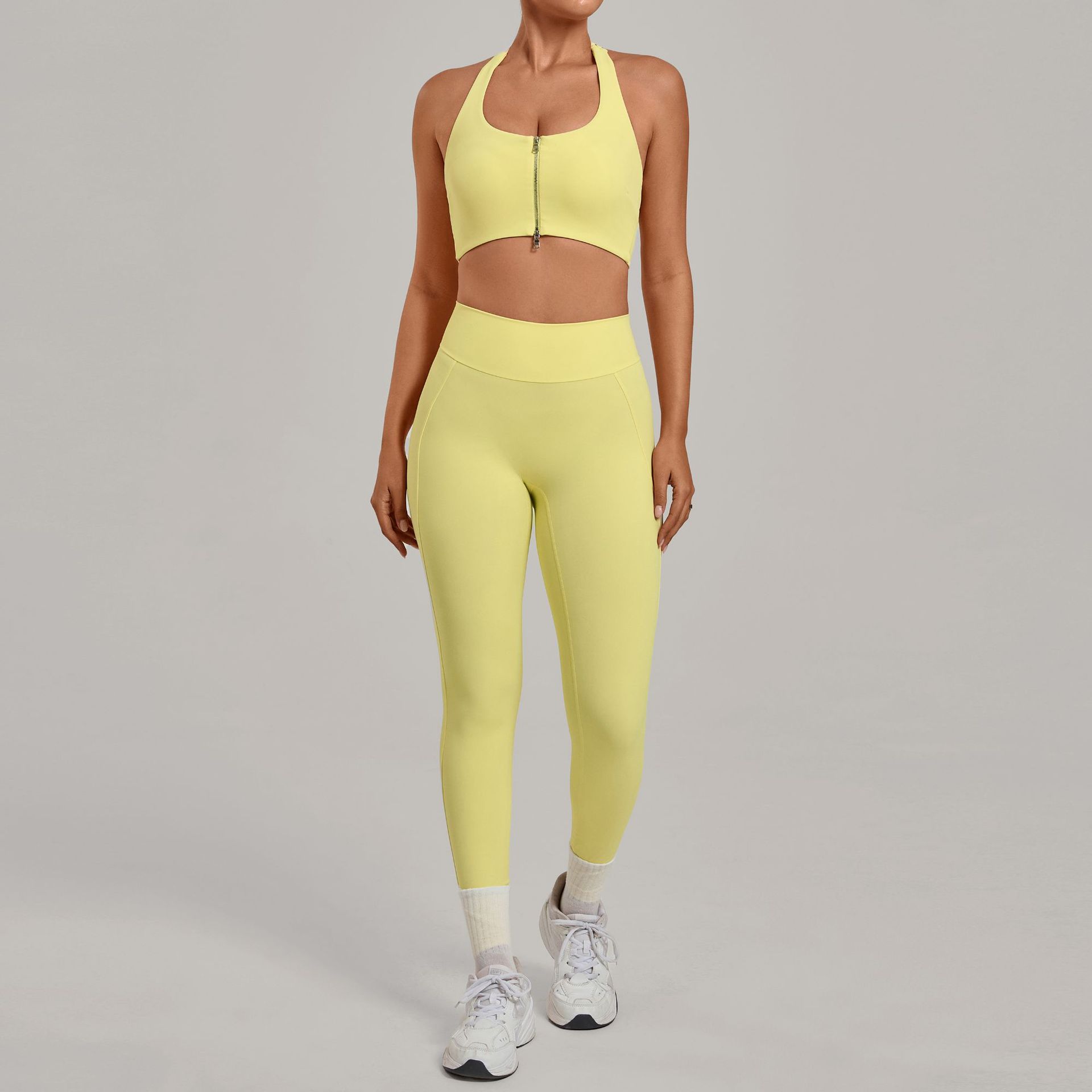 Damen Neckholder-Sport-BH mit  – Pilates Yoga Legging Bewertung und Preis
